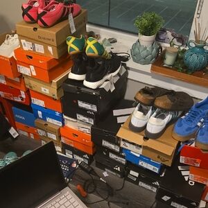 Adidas Black and White Running Shoes